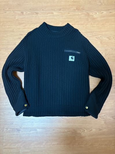 Carhartt WIP x sacai Knit Pullover Detroit "Black"