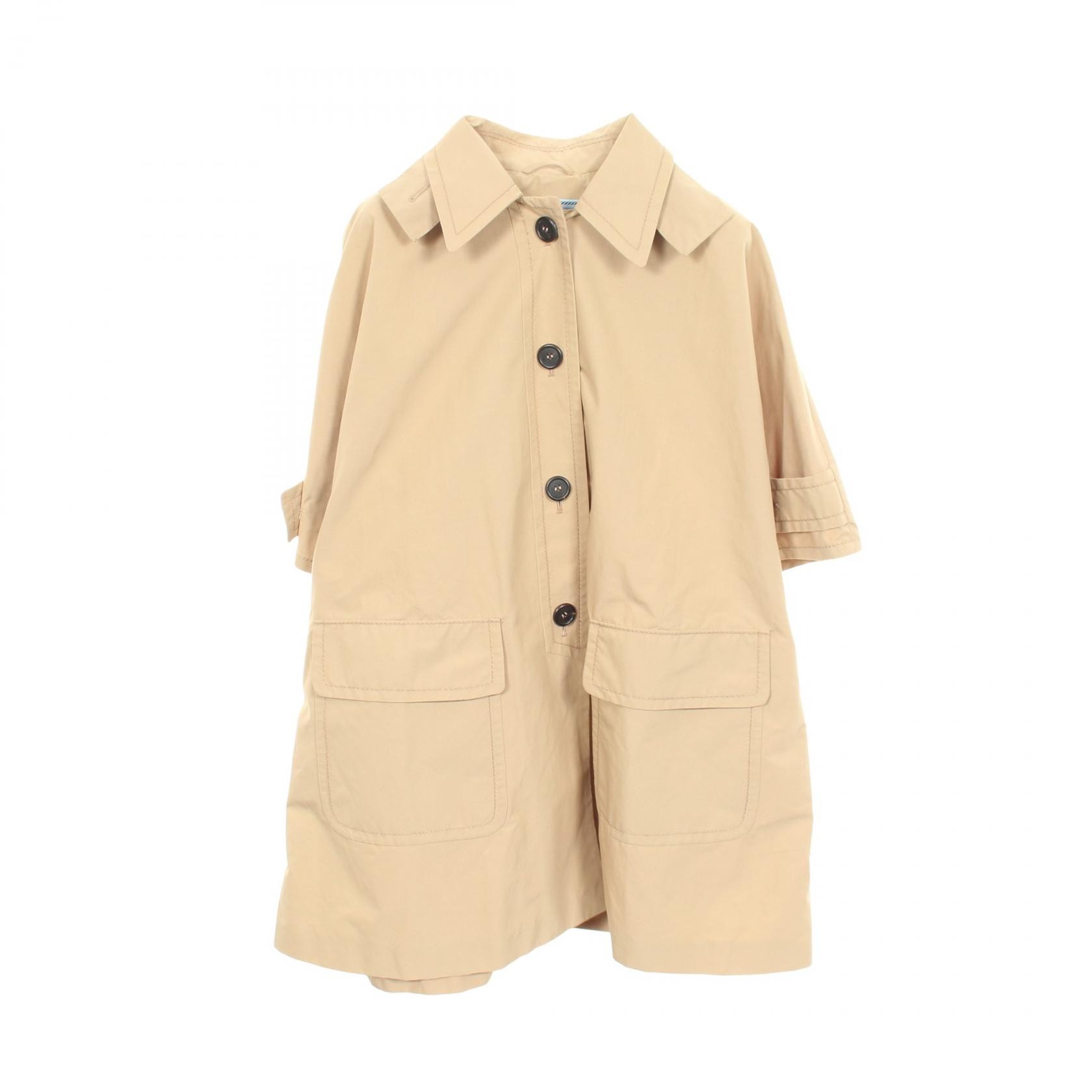 プラダ PRADA ポンチョ 衣料品 アウター コットン ポリエステル レディース ベージュ系 290799 【中古】