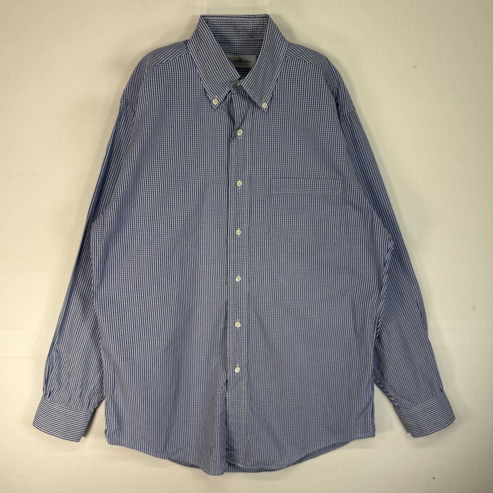 古着 ブルックスブラザーズ Brooks Brothers 長袖シャツ 胸ポケ ボタンダウン M  ブルー系 チェック メンズ