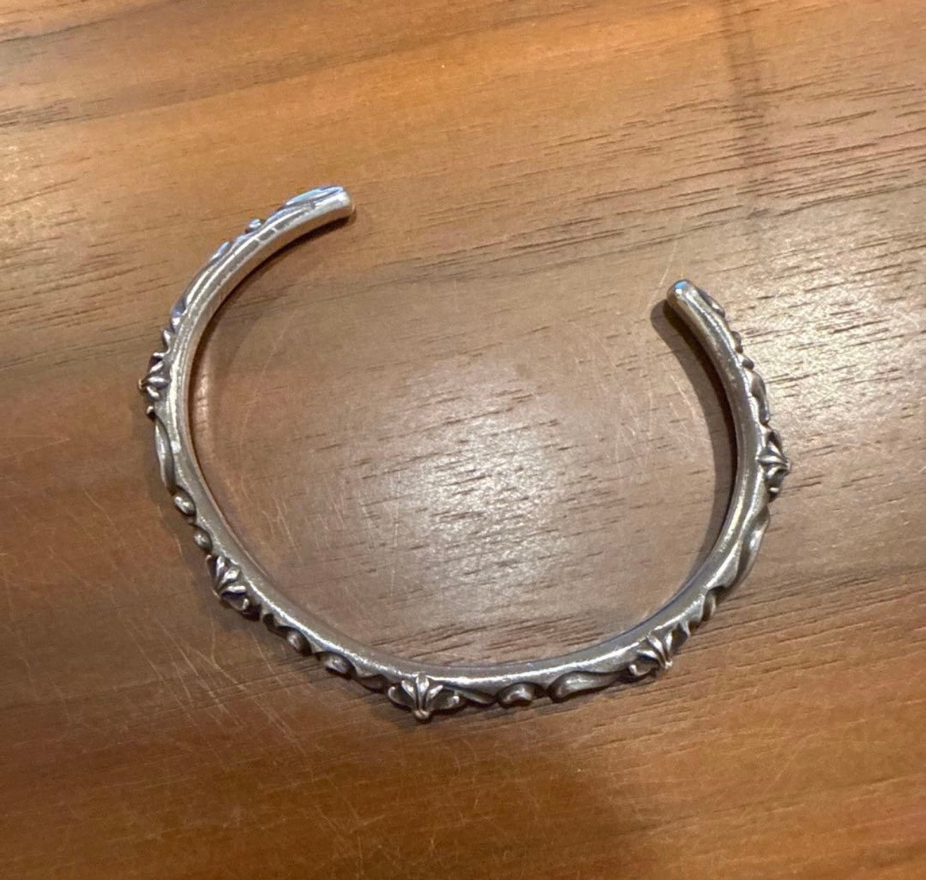 C (やや傷や汚れあり)】クロムハーツ SBT バンド バングル 