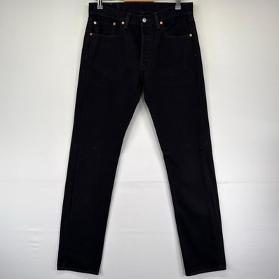 古着 リーバイス Levi's パンツ 501 ボタンフライ ロング丈 ジーパン ジーンズ W31 L36 ブラック系 メンズ