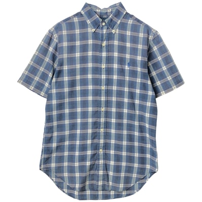 古着 ラルフローレン Ralph Lauren CLASSIC FIT クラシックフィット 半袖 ボタンダウン チェックシャツ メンズS相当/eaa643919