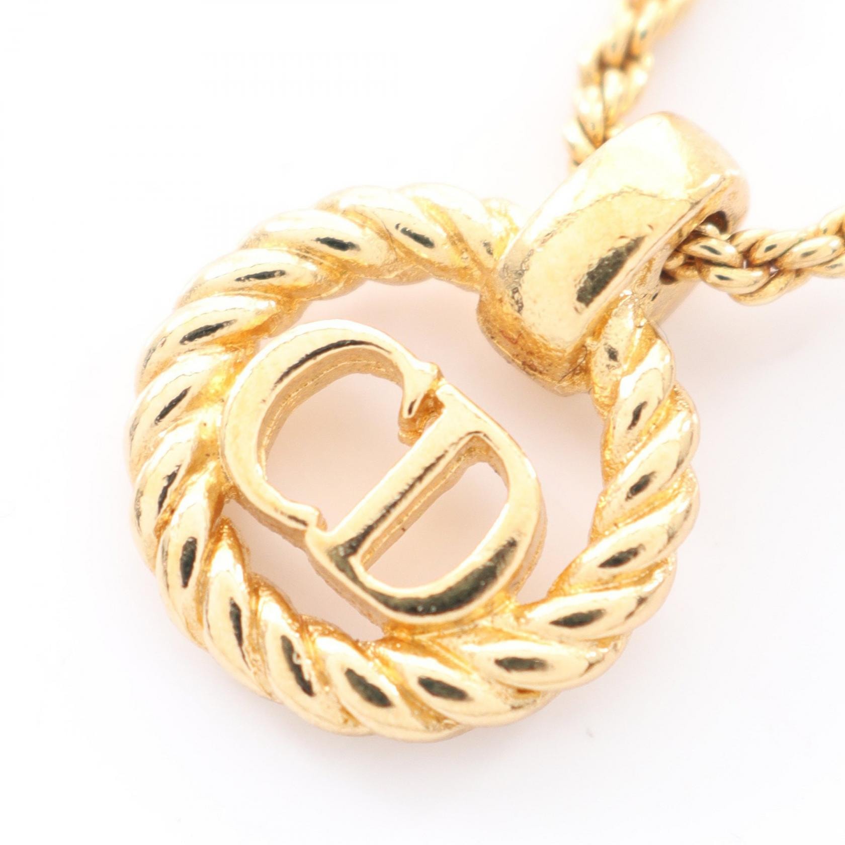 ディオール Dior CDロゴ ネックレス ジュエリー GP(ゴールドメッキ) レディース ゴールド系 【中古】
