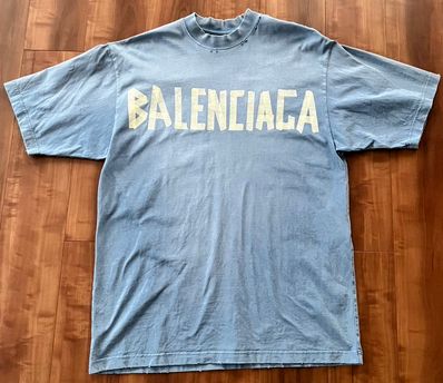 BALENCIAGA Tape Type T-Shirt Medium Fit "Blue"