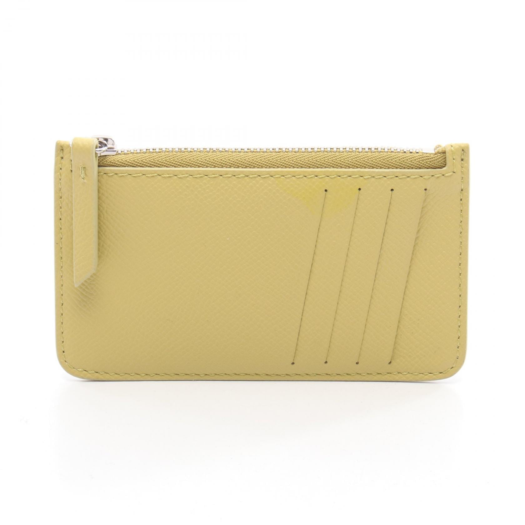 メゾン マルジェラ Maison Margiela カードケース フラグメントケース コインケース 財布 レザー レディース ベージュ系 SA1VX0008 【中古】