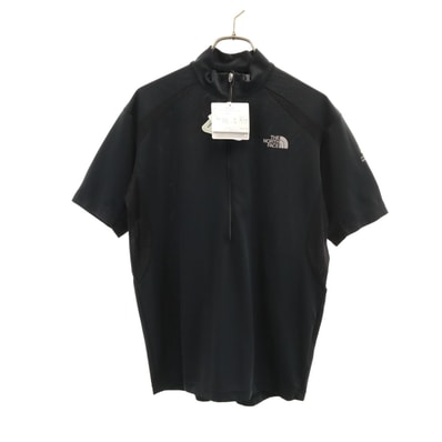 未使用 THE NORTH FACE ノースフェイス 半袖 ウルトラウィック ハーフジップ シャツ L ブラック NT30057 アウトドア
