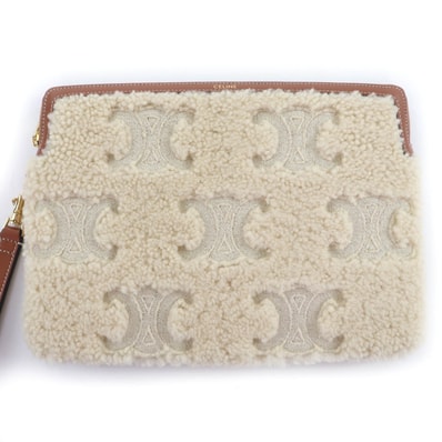未使用品 セリーヌ クラッチバッグ SMALL POUCH WITH STRAP