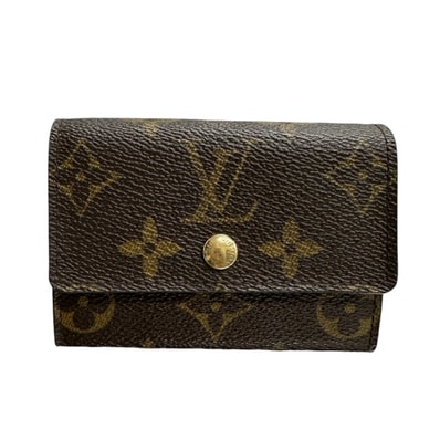 美品 LOUIS VUITTON ルイヴィトン モノグラム ポルトモネプラ ブラウン PVC コインケース S1-00097 【中古】