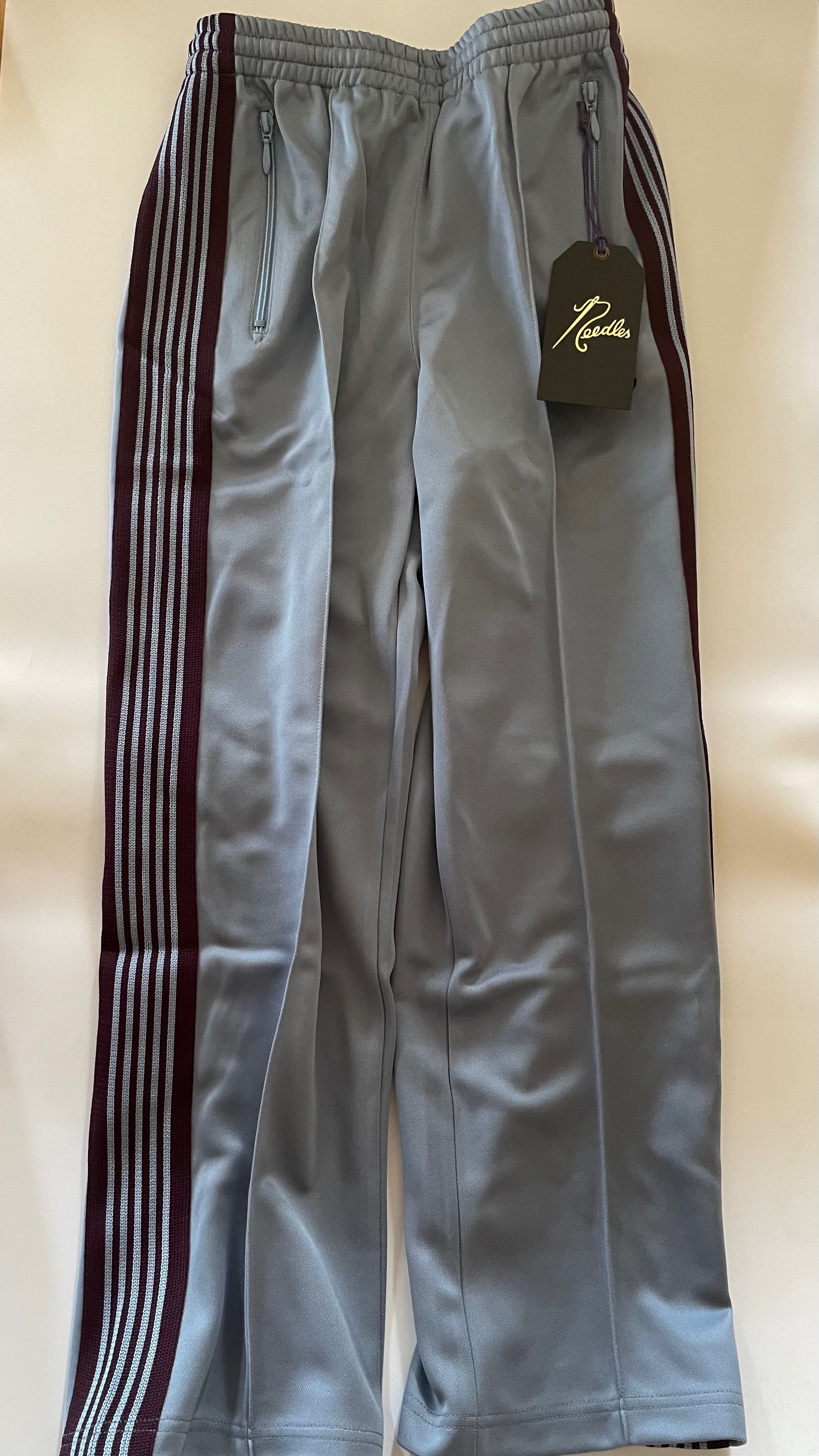 Needles NARROW TRACK PANT - POLY SMOOTH "Sax"