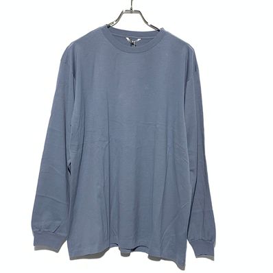 AURALEE Luster Plaiting L/S Tee "Dusty Blue"