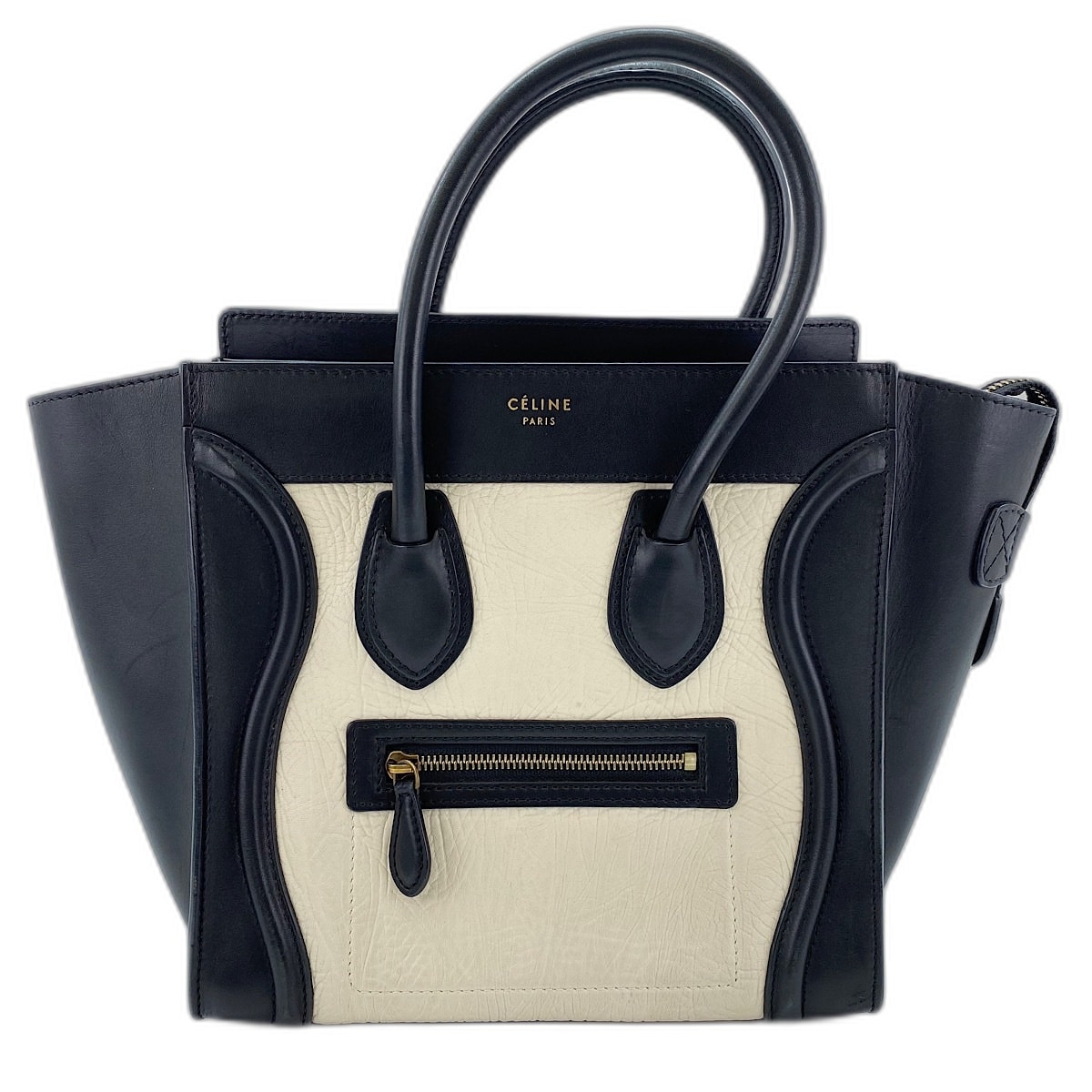 セリーヌ CELINE ラゲージ マイクロ ハンドバッグ レザー【中古】