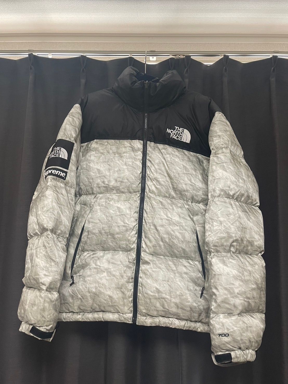 Supreme x The North Face Nuptse Jacket "White Paper Print"