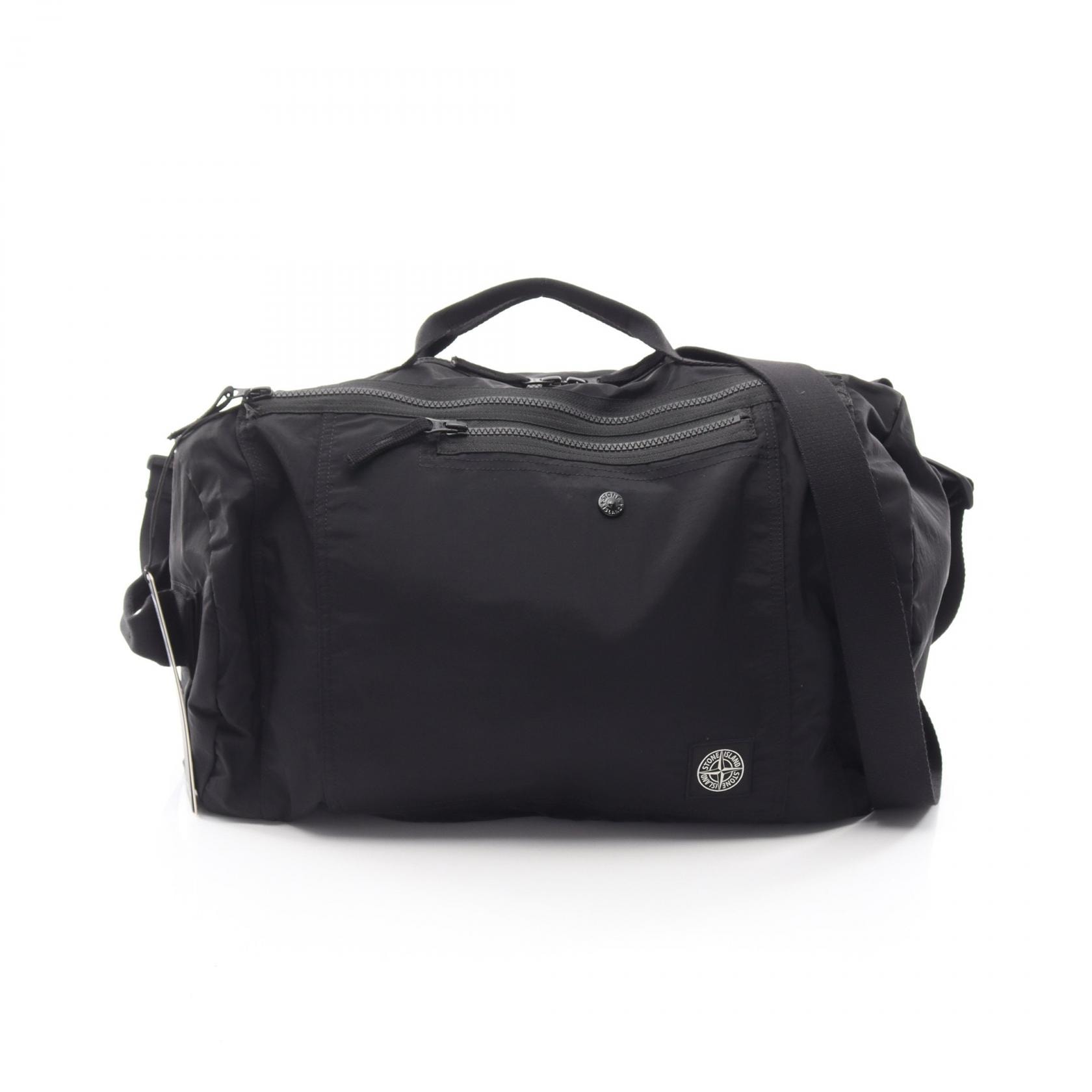 ストーンアイランド STONE ISLAND ロゴパッチ 2WAY ハンドバッグ バッグ ナイロン メンズ レディース ブラック系 L1S159200011S0251 【新品】