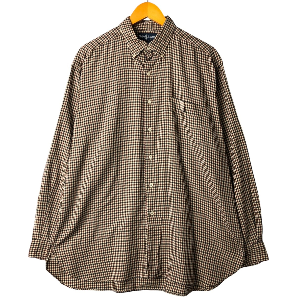 古着 ラルフローレン Ralph Lauren MCMEEL ギンガムチェック 長袖 ボタンダウンチェックシャツ メンズL相当/eaa597060