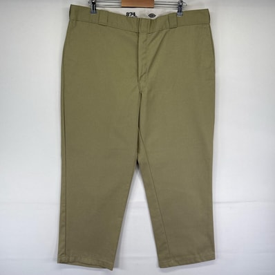 古着 ディッキーズ Dickies パンツ 874 チノパン ワーク 大きいサイズ ワンポイントロゴ W42 L28 ベージュ系 メンズ