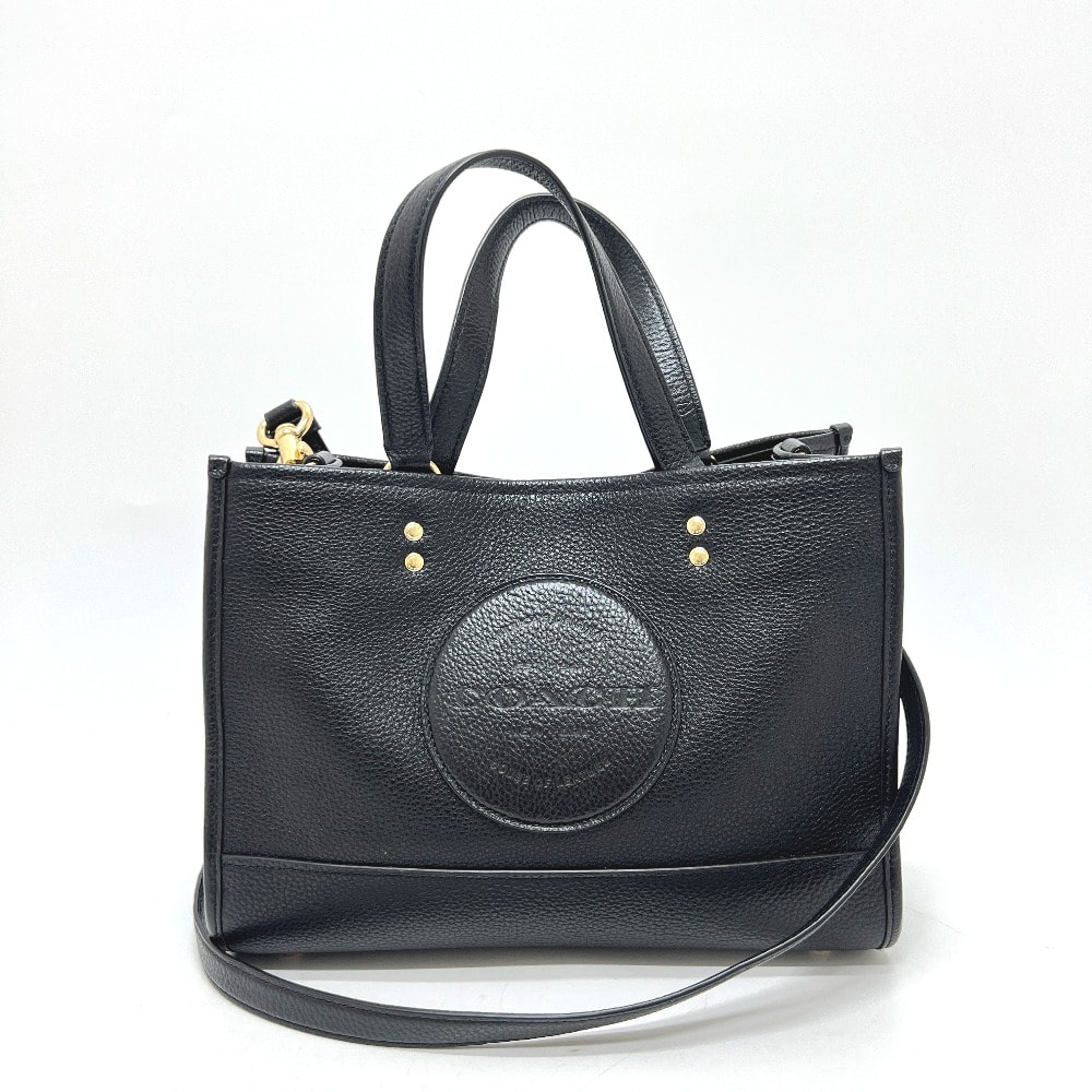 コーチ COACH デンプシー キャリーオール C2004 ウィズ パッチ トートバッグ 2WAY カバン バッグ ハンドバッグ レザー ブラック