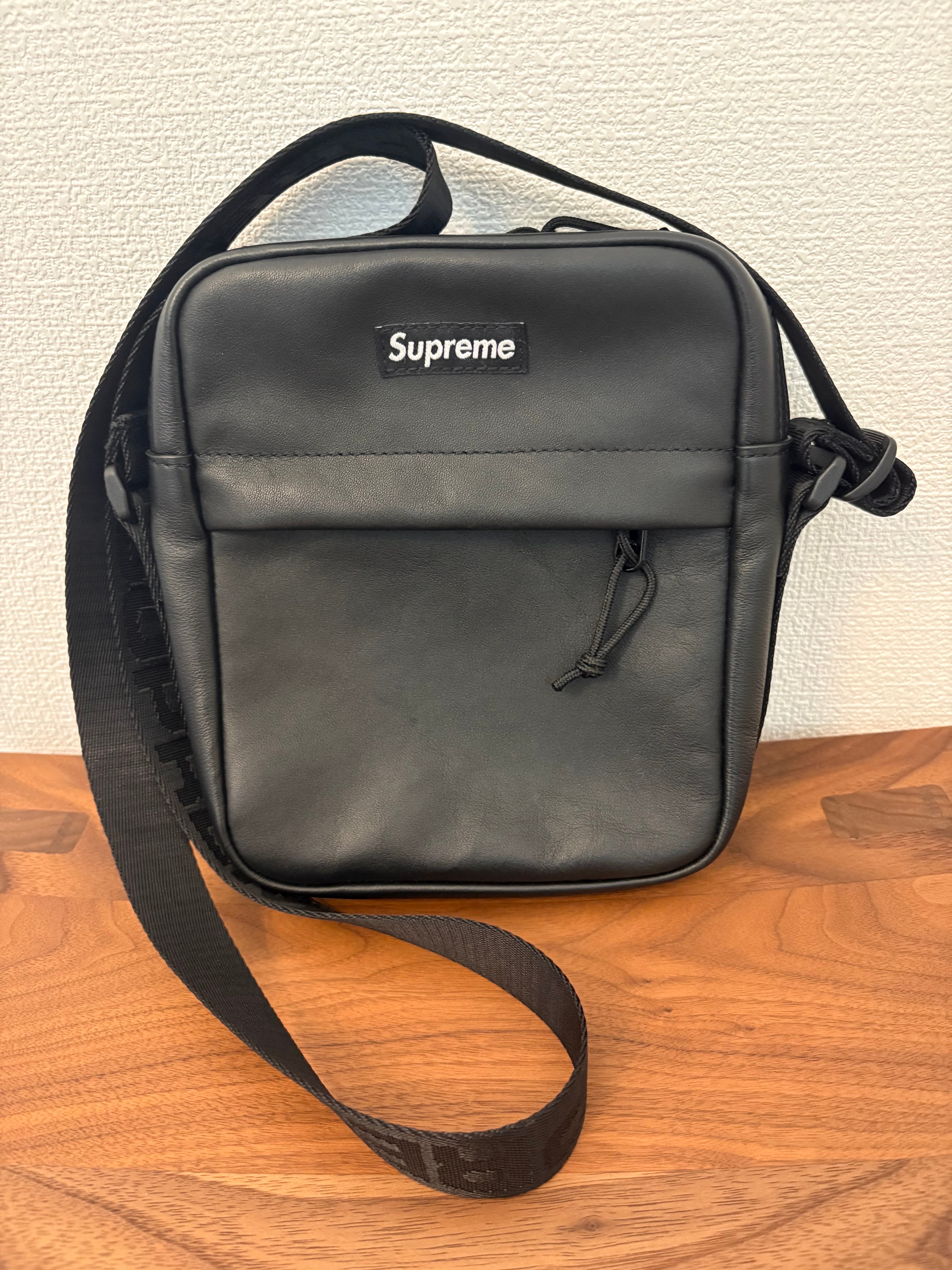 Supreme Leather Shoulder Bag 