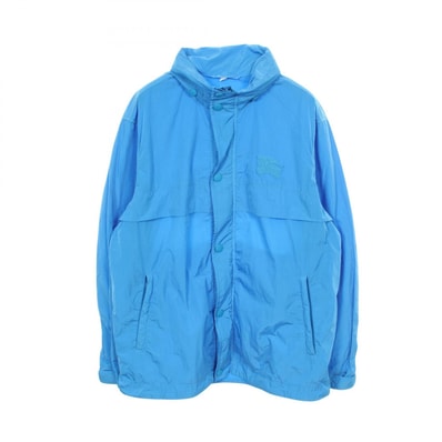 バーバリー BURBERRY EKD ウインドブレーカー フード付き 衣料品 アウター ナイロン メンズ ブルー系 【中古】