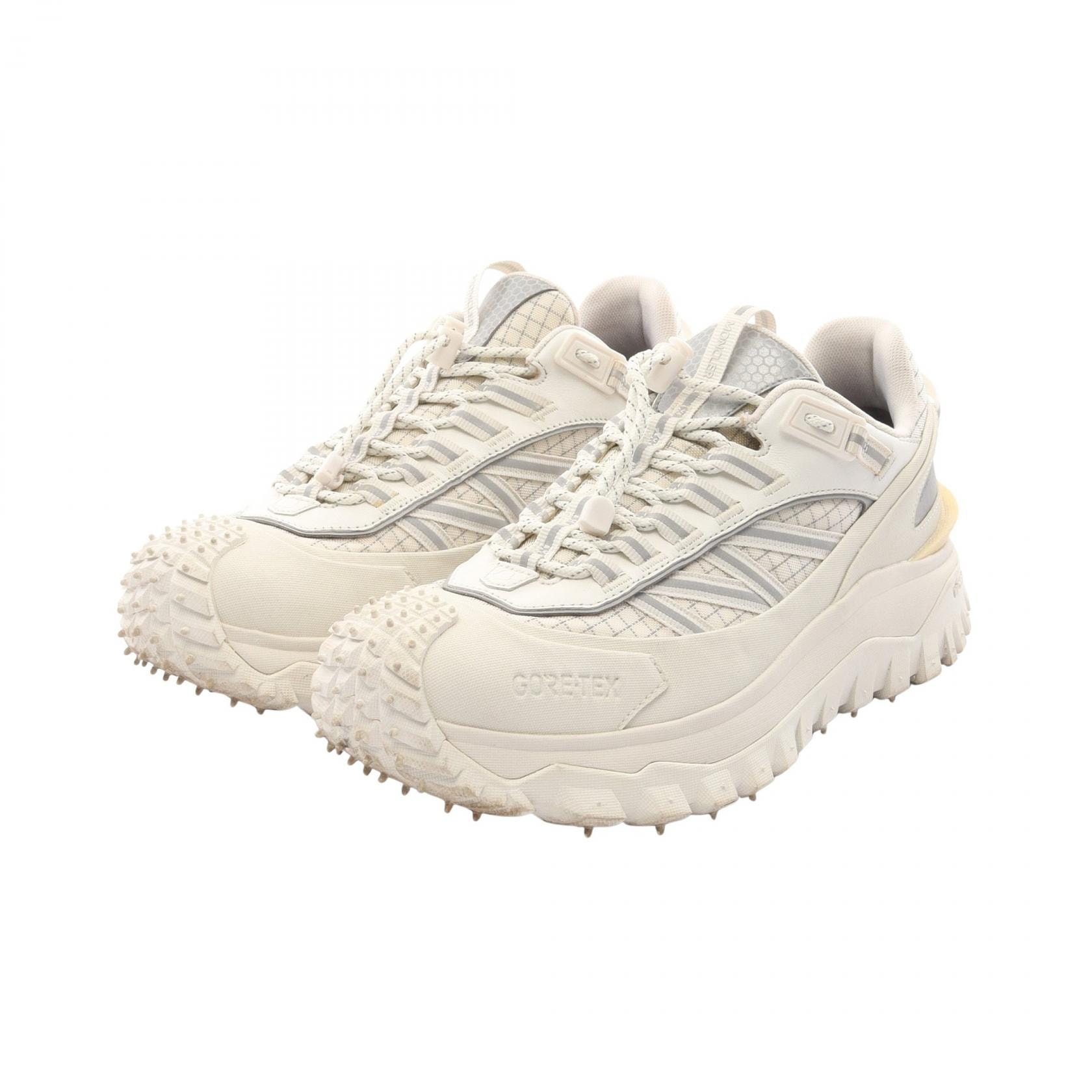 モンクレール MONCLER Trailgrip GTX スニーカー 靴 レザー ファブリック メンズ ホワイト系 【中古】
