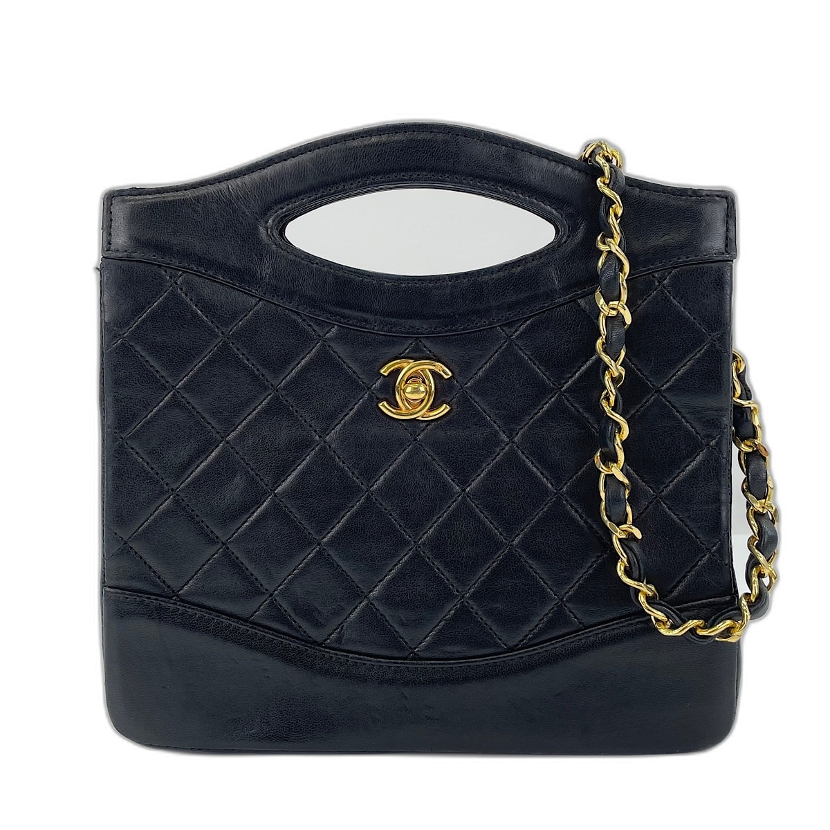 シャネル CHANEL マトラッセ ハンドバッグ ラムスキン【中古】