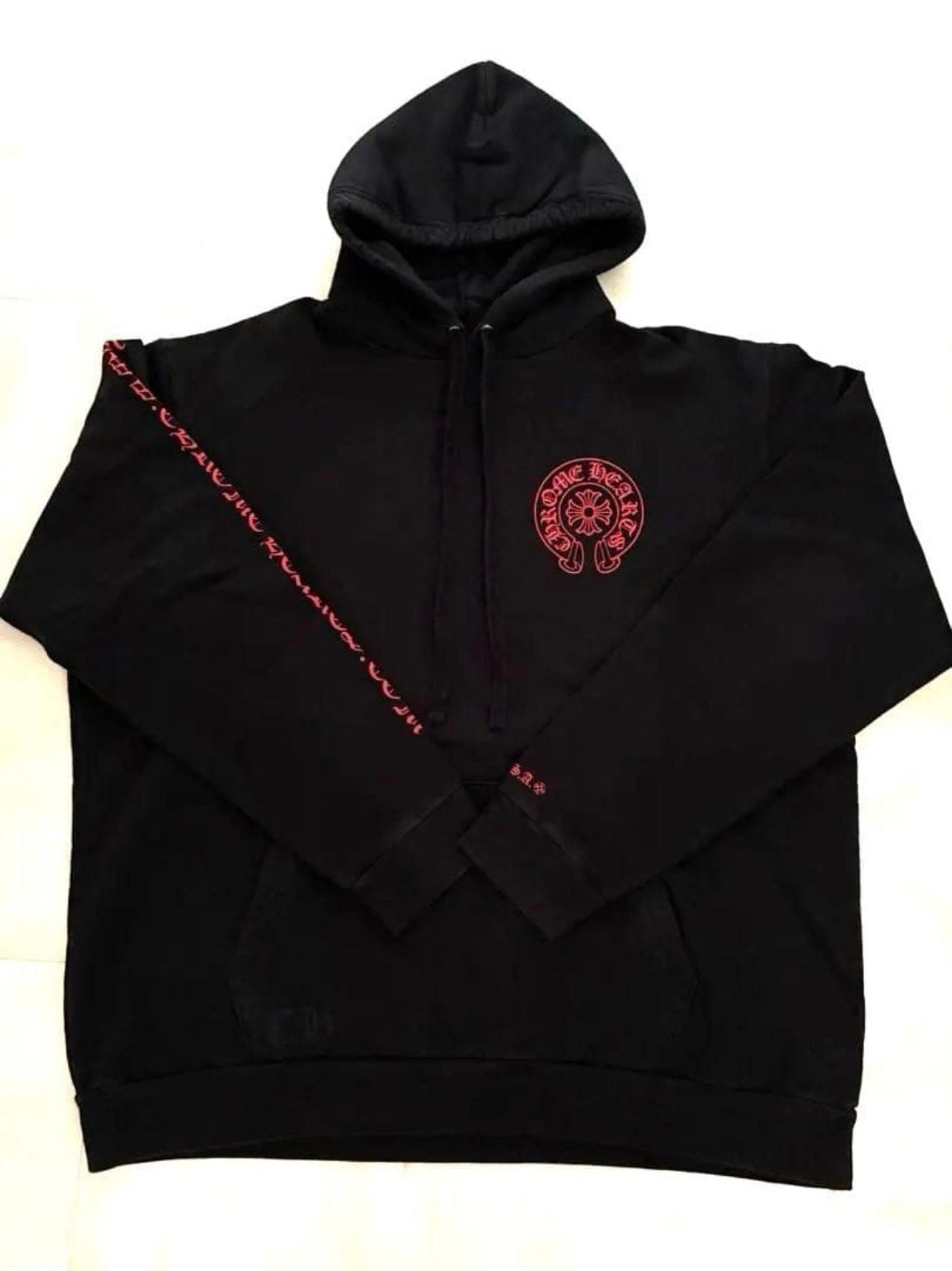Chrome Hearts Horseshoe Logo Pullover Hoodie "Black/Blue"