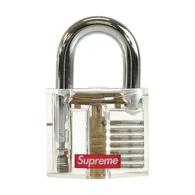 超美品 Supreme シュプリーム Transparent Lock クリア プラスチック メタル/ 南京錠 鍵 604444 【中古】
