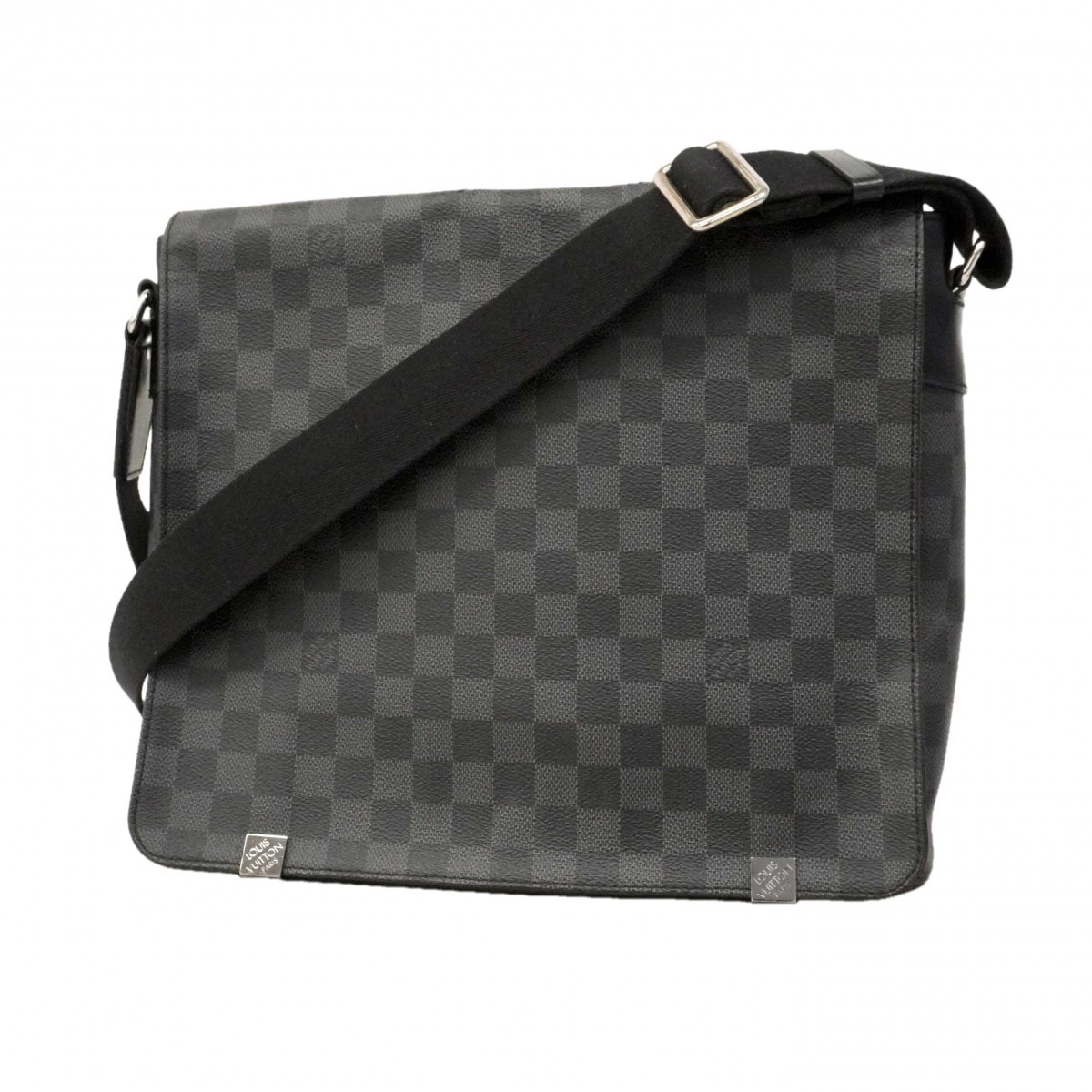 【6dc2509-k】ルイヴィトン ショルダーバッグ ダミエ・グラフィット ディストリクトMM N41029 ブラック【中古】メンズ