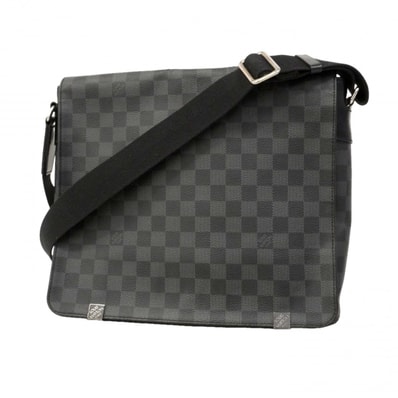 【6dc2509-k】ルイヴィトン ショルダーバッグ ダミエ・グラフィット ディストリクトMM N41029 ブラック【中古】メンズ