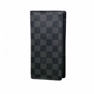 【6fc3797】ルイヴィトン 長財布 ダミエ・グラフィット ポルトフォイユブラザ N62665 ブラック【中古】メンズ