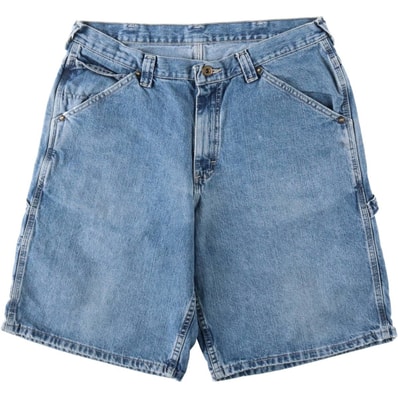 古着 リー Lee DUNGAREES デニムペインターショーツ ハーフパンツ メンズw34相当/eaa661874