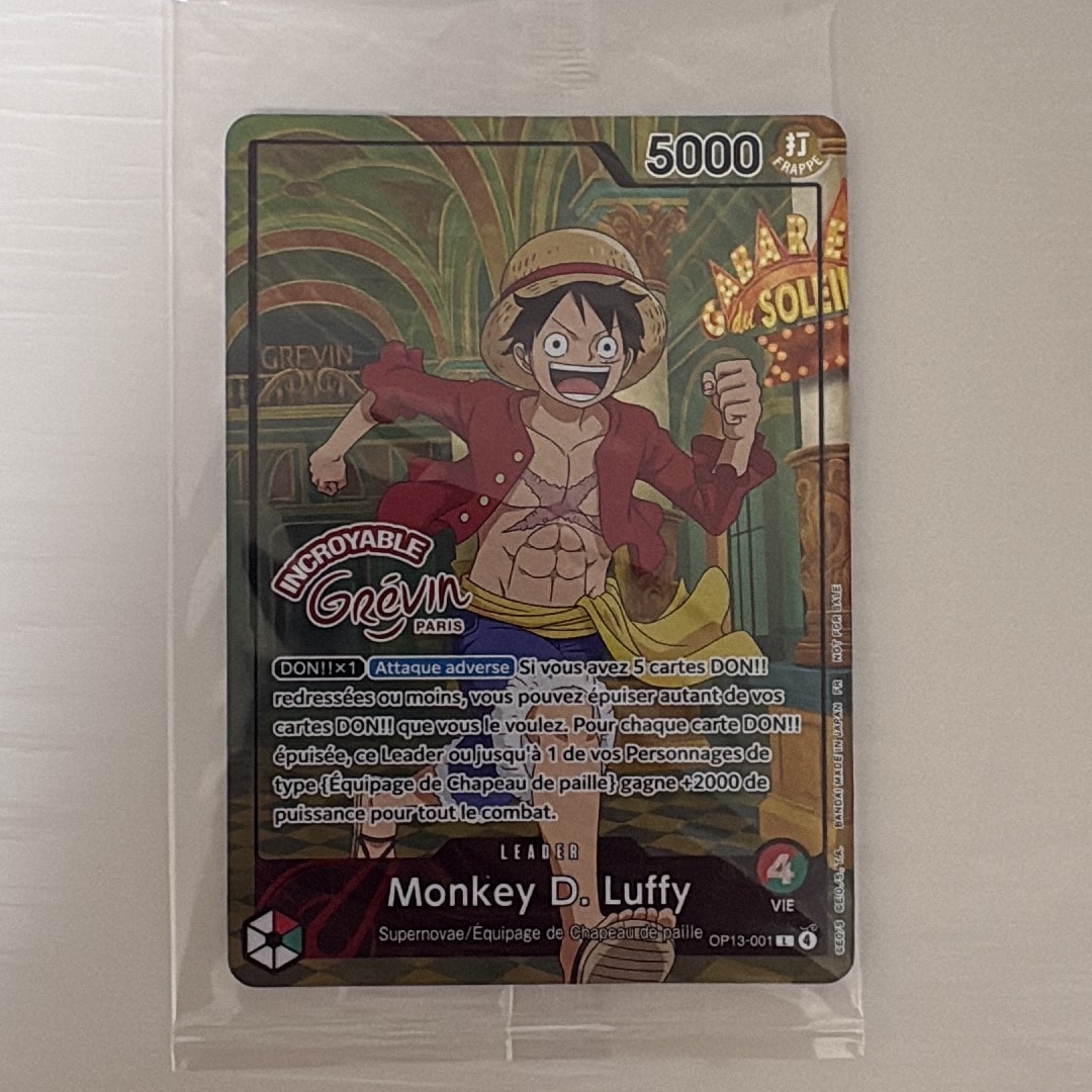 モンキー・D・ルフィ L [OP13-001]【フランス語版】(プロモーションカード「ONE PIECE × グレヴァン美術館」)