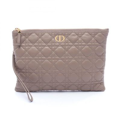 ディオール Dior CARO デイリーポーチ ミディアム セカンドバッグ クラッチバッグ バッグ レザー レディース ベージュ系 S5086UWHC-M41G 【中古】