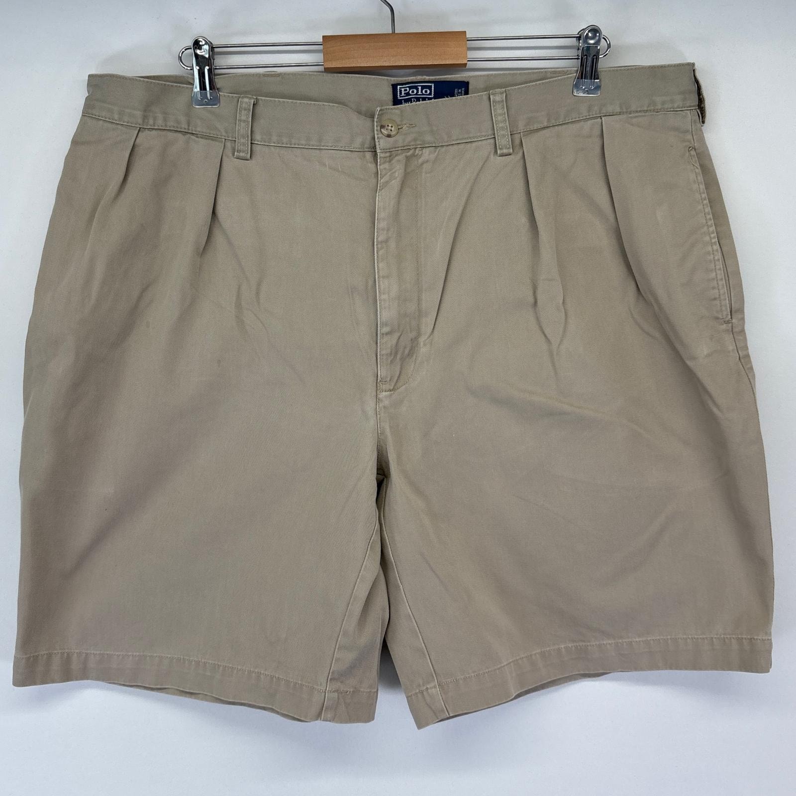 古着 ポロバイラルフローレン Polo by Ralph Lauren ショートパンツ ポロチノ 大きいサイズ ハーフ 半ズボン 短パン w40  ベージュ系 メンズ