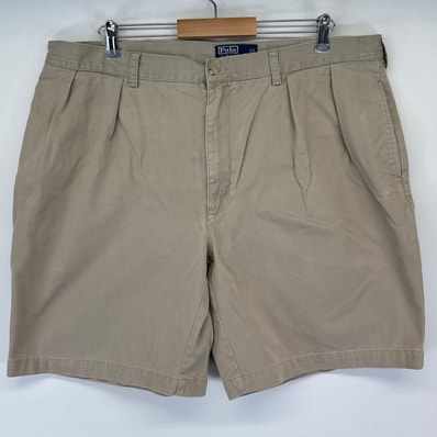 古着 ポロバイラルフローレン Polo by Ralph Lauren ショートパンツ ポロチノ 大きいサイズ ハーフ 半ズボン 短パン w40 ベージュ系 メンズ