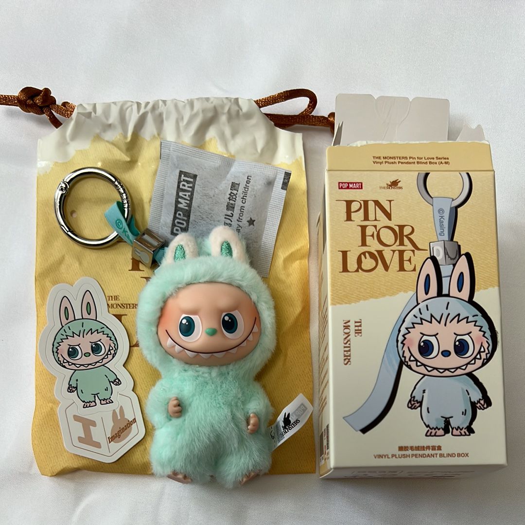POP MART THE MONSTERS (LABUBU) Pin for Love Series-Vinyl Plush Pendant (A-M) I