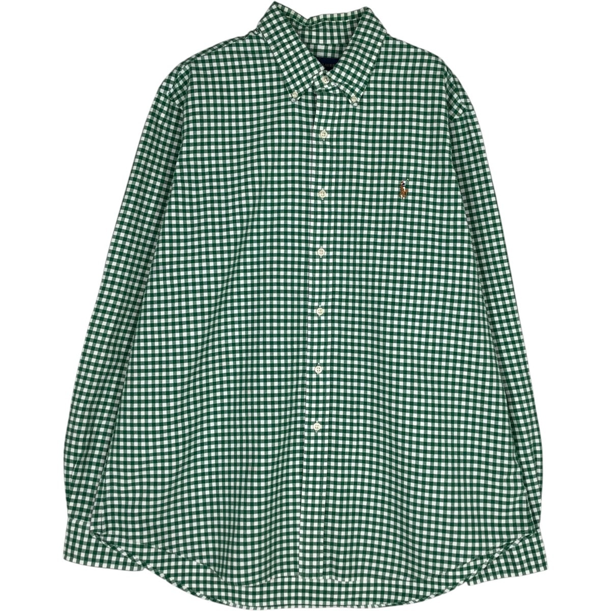 古着 ラルフローレン Ralph Lauren ギンガムチェック 長袖 ボタンダウンチェックシャツ メンズXL相当/eaa663251