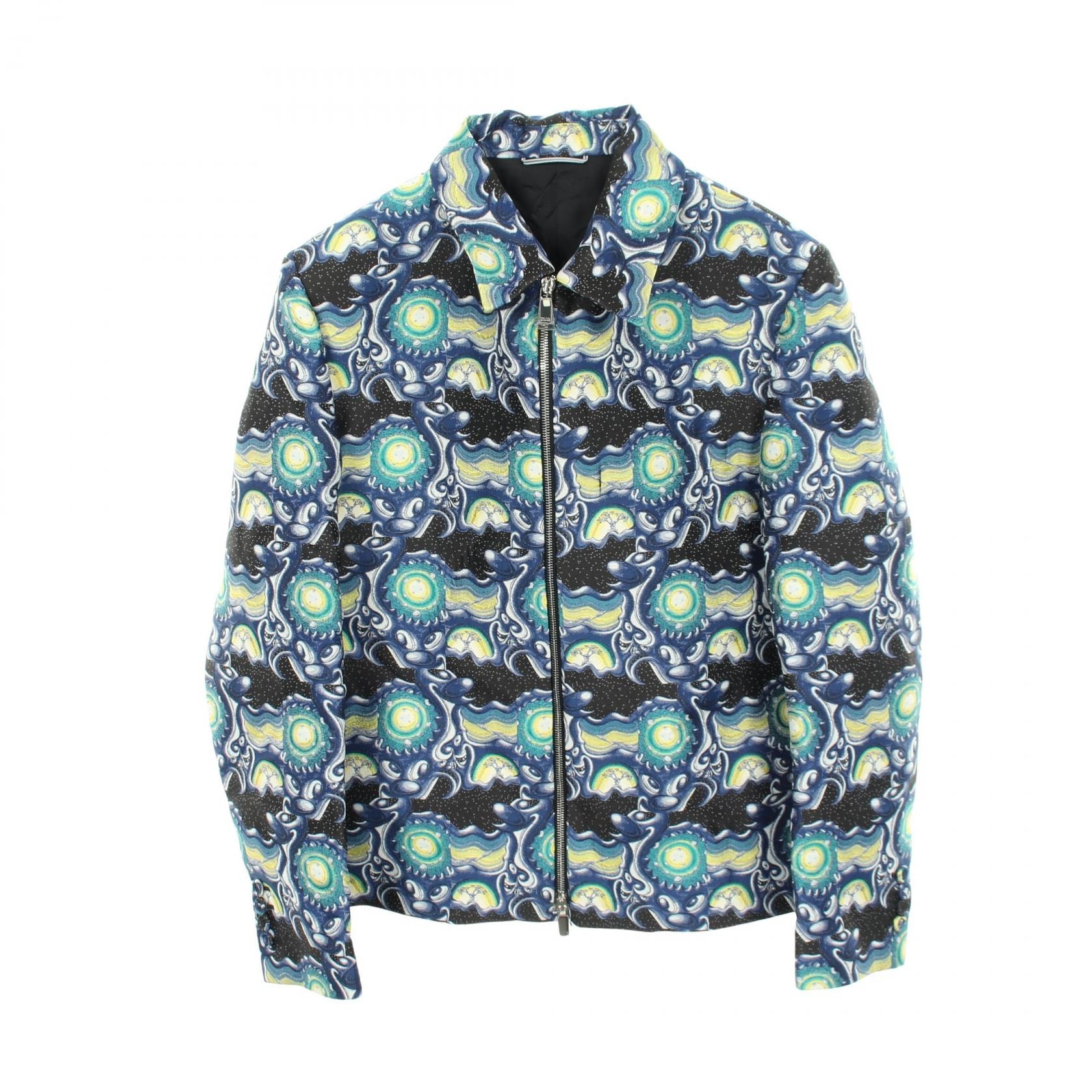 ディオール Dior DIOR × KENNY SCHAR ブルゾン 衣料品 アウター ポリエステル メンズ ブラック系 / ブルー系 / マルチカラー 【中古】