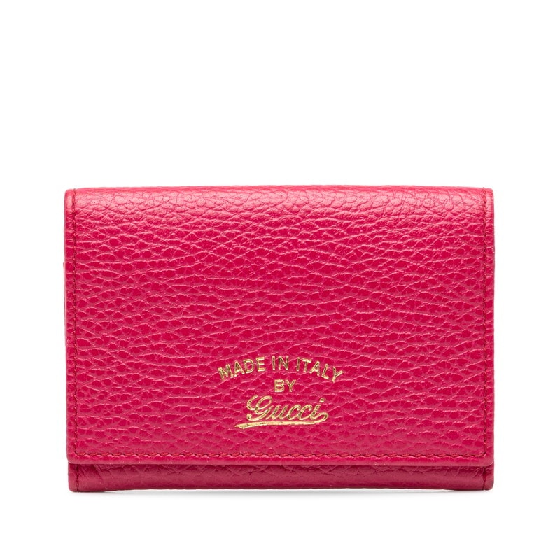 グッチ スウィング カードケース 381045 ピンク レザー レディース GUCCI 中古