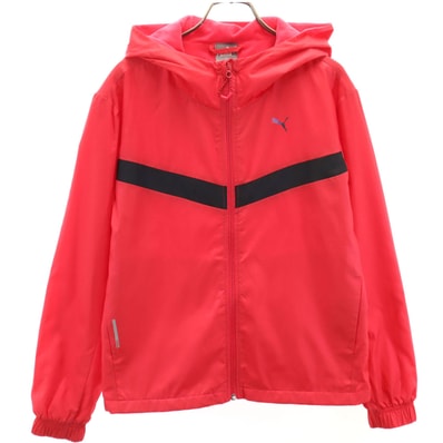 美品 PUMA プーマ ウインドブレーカー M レッド系 裏トリコット