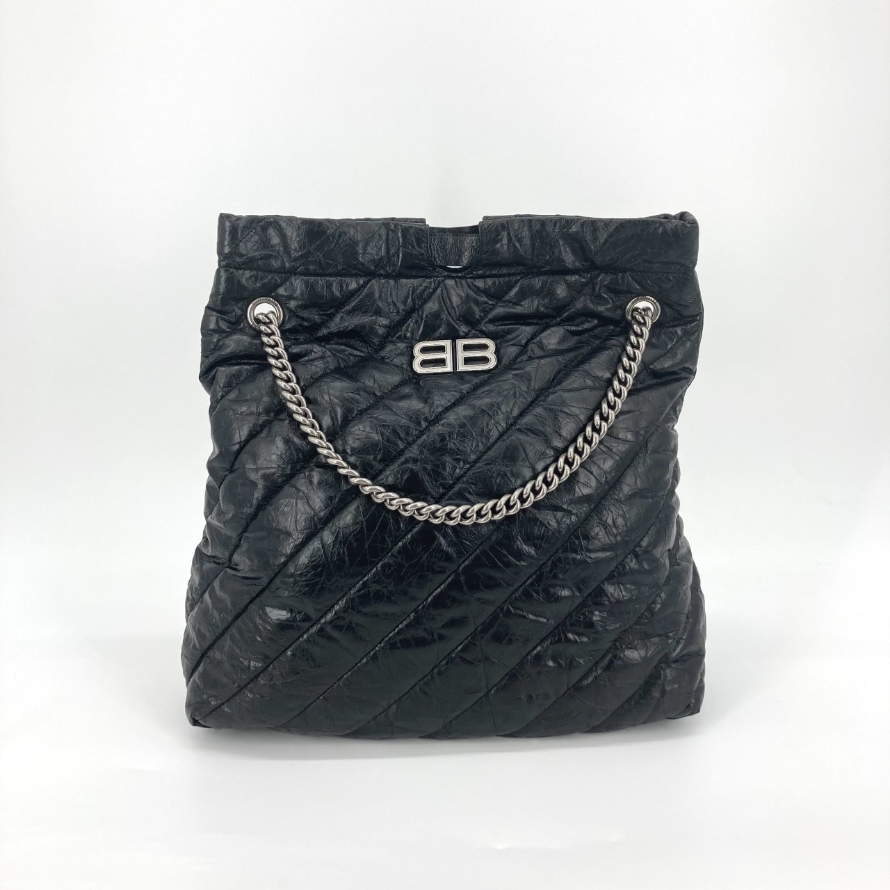 BALENCIAGA(バレンシアガ) クラッシュトート BBアイコン 742941 ショルダーバッグ ブラック