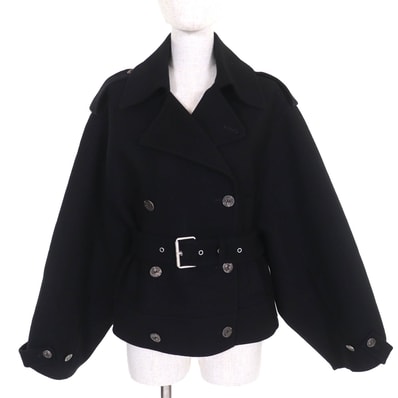 極美品 クリスチャンディオール ピーコート ブラック レディース 40 510C62A0060