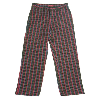 Supreme シュプリーム パンツ 23SS Work Pant T/C ツイル チェック ワーク パンツ レッド マルチカラー系 32【中古】