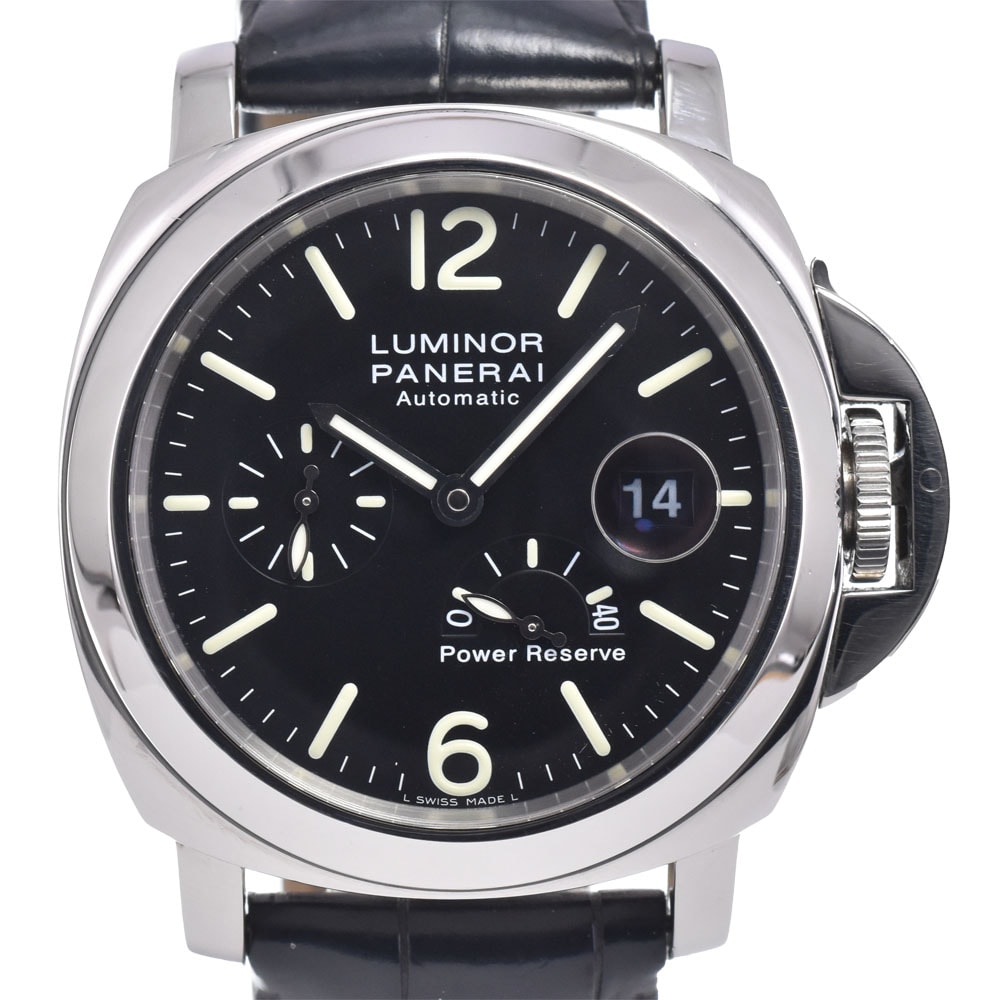 パネライ PANERAI PAM00090ルミノール パワーリザーブ ブラック 自動巻き メンズ 良品 腕時計 Q#149141