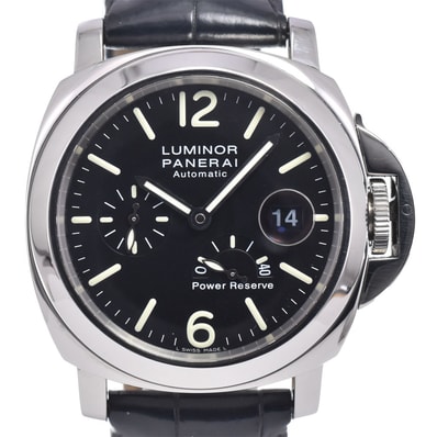 パネライ PANERAI PAM00090ルミノール パワーリザーブ ブラック 自動巻き メンズ 良品 腕時計 Q#149141
