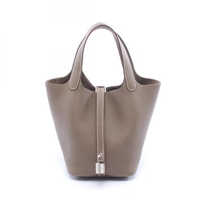 エルメス HERMES ピコタンロックPM ハンドバッグ バッグ レザー トリヨンクレマンス トリヨンクレマンス エトゥープ K刻印(2025年製造) レディース グレー系 【中古】