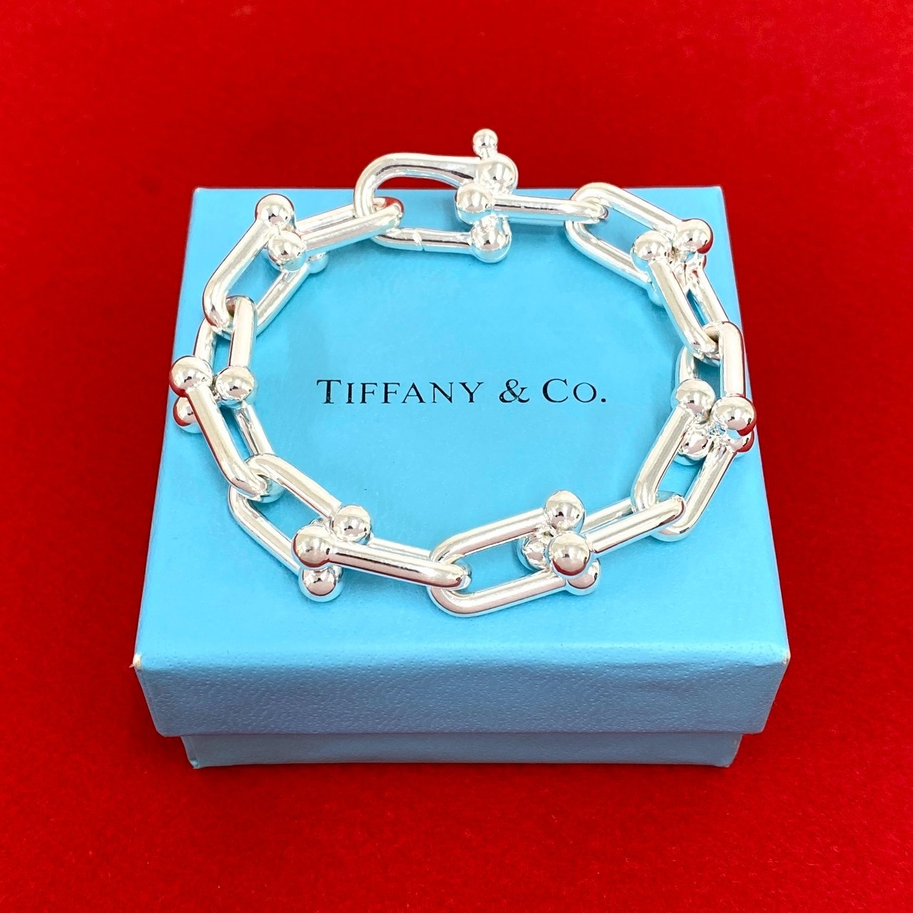 TIFFANY&Co. ティファニー ハードウェア ラージ リンク ブレスレット シルバー925 ブレスレット シルバー
 808-8