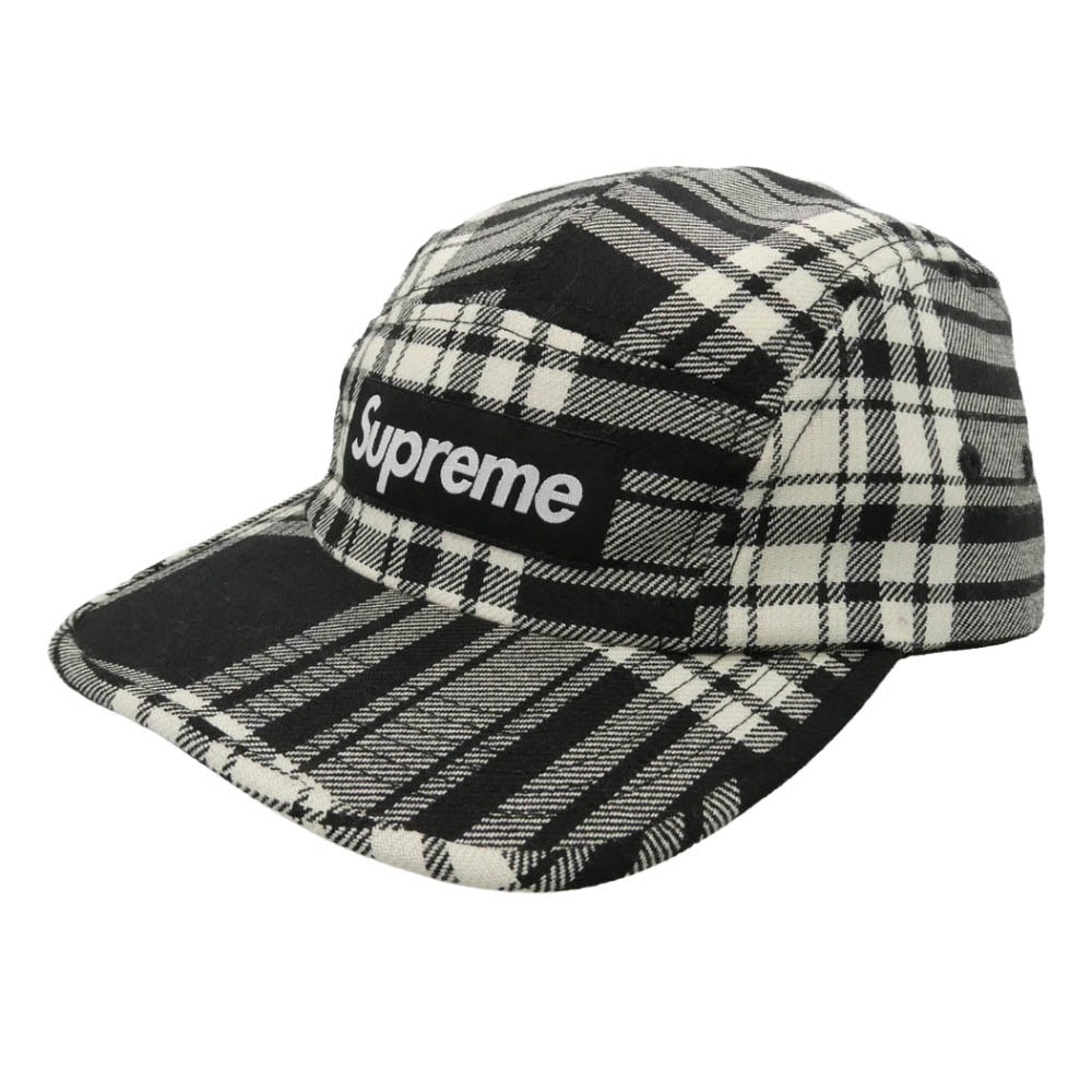 Supreme シュプリーム 25AW Lochcarron Box Logo Camp Cap ロキャロン キャンプ キャップ ボックスロゴ チェック柄 帽子 ブラック系 ホワイト系 58cm【中古】