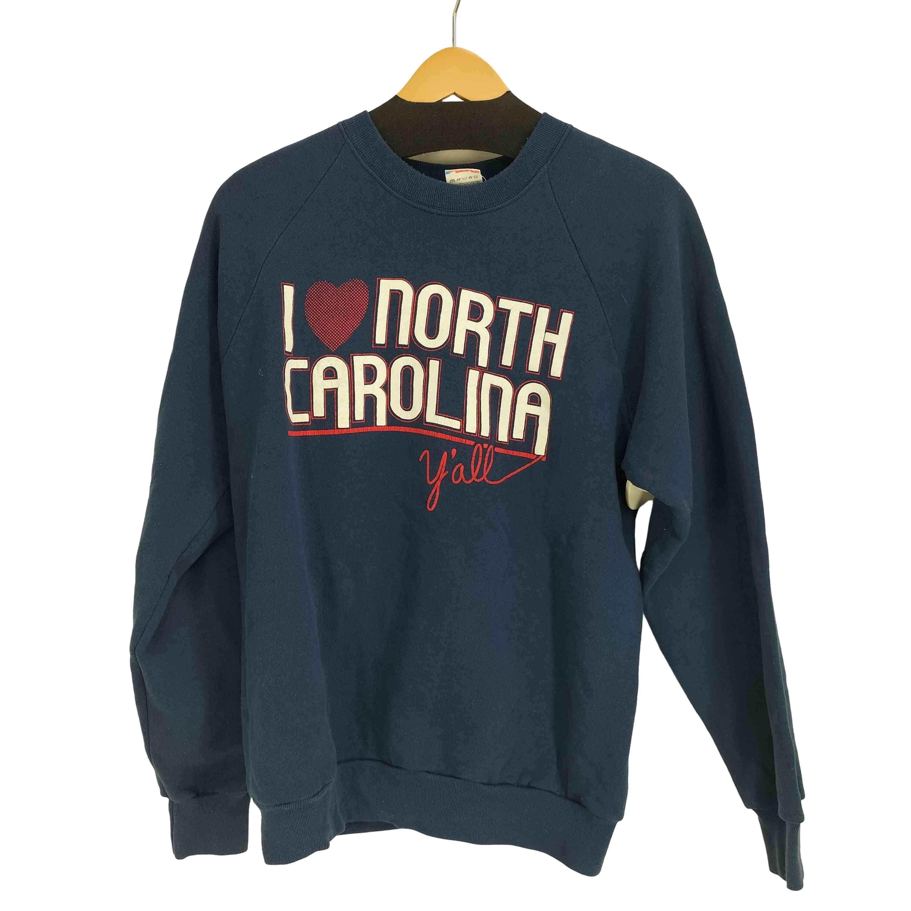 90S USA製 フロントプリント クルーネック スウェット【1139787787183】