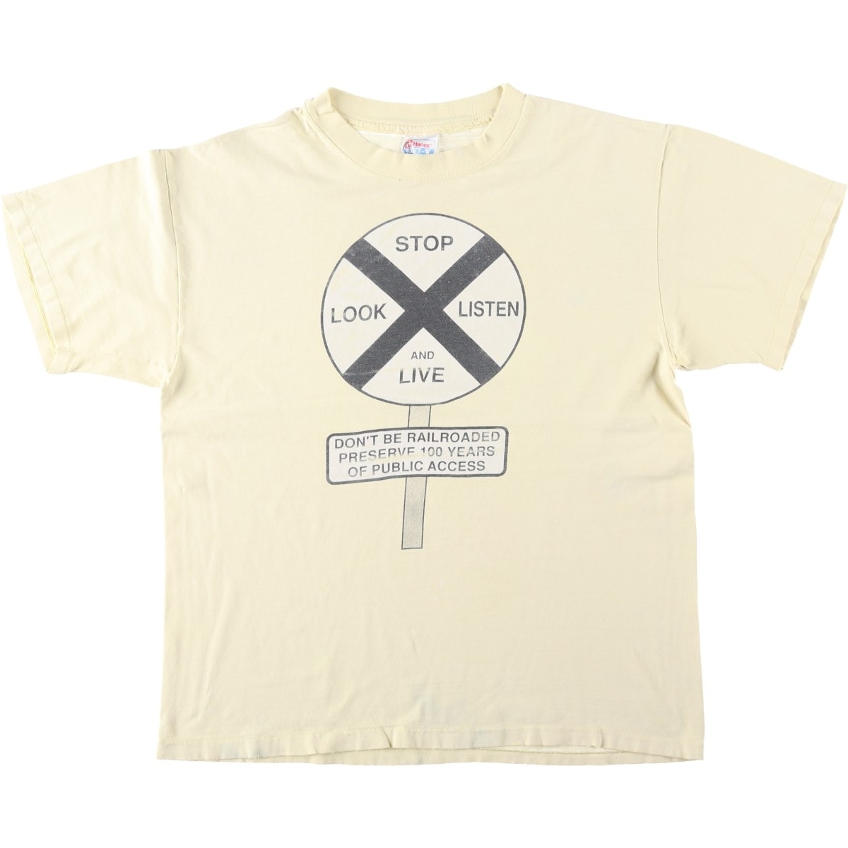 古着 90年代 ヘインズ Hanes BEEFY-T メッセージプリントTシャツ USA製 メンズL相当 ヴィンテージ/eaa654495