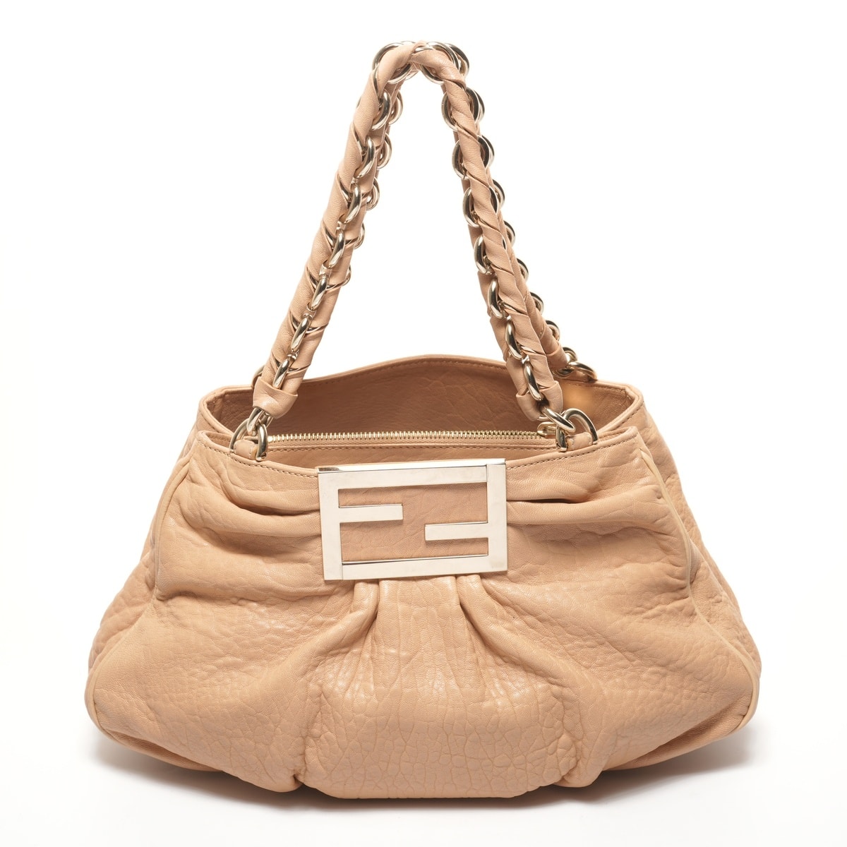 フェンディ FENDI ミア マンマ レザー チェーン バケット ワンショルダー ショルダーバッグ【中古】